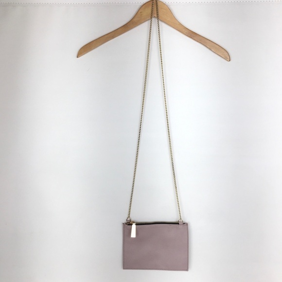 Big Buddha Small Crossbody Bag Lavender Purple With Gold Chainlink Strap - Picture 2 of 14